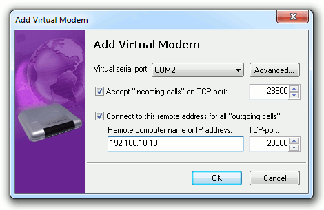 Virtual Modem adding