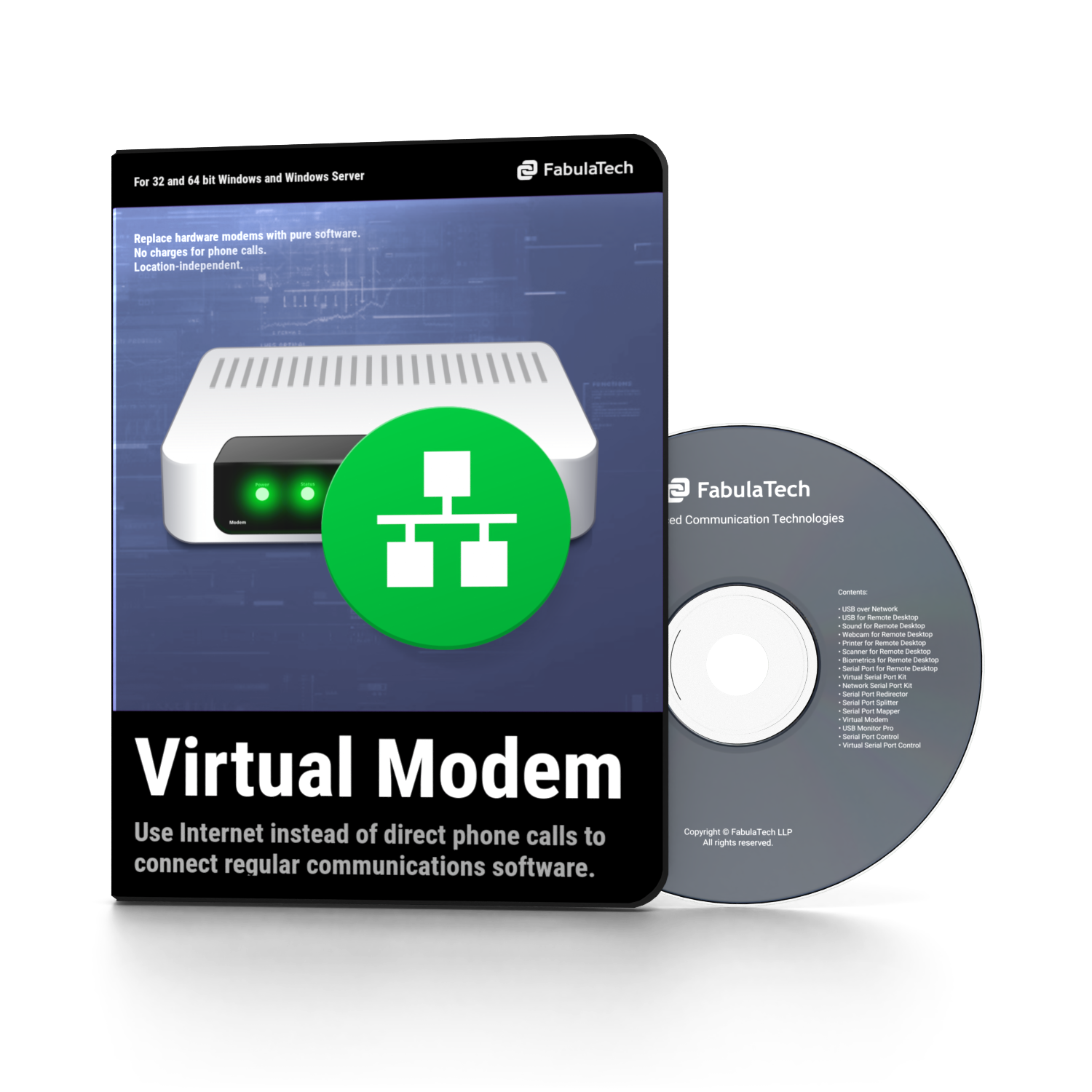 Virtual Modem box and CD, printable (png 1500x1500) Virtual Modem box and CD, printable (png 1500x1500)